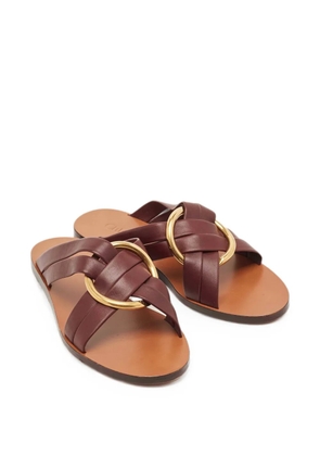 Chloé Pre-Owned Rony flat sandals - Red