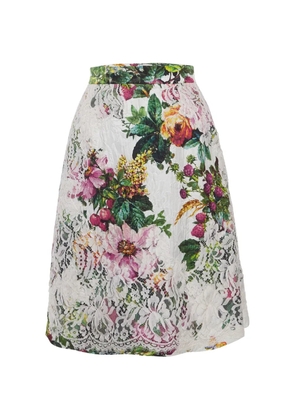 Dolce & Gabbana Pre-Owned floral-print skirt - White