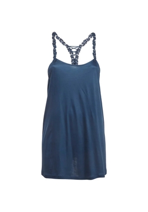 La Perla lace-trim tank top - Blue