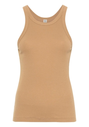 TOTEME Curved ribbed tank top - Neutrals