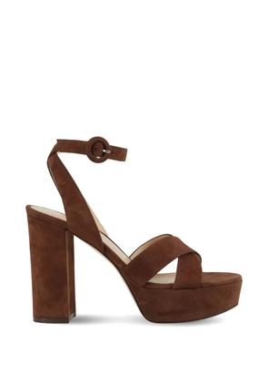 Gianvito Rossi Sabrina crossover-strap sandals - Brown