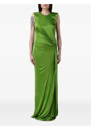 Elisabetta Franchi draped open-back dress - Green