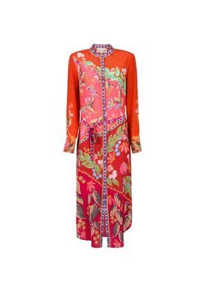 Saloni Molly D floral-print maxi dress - Red