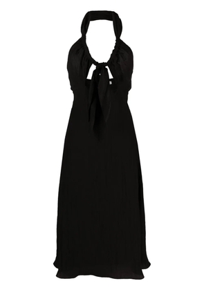 SANDRO cut-out halterneck dress - Black