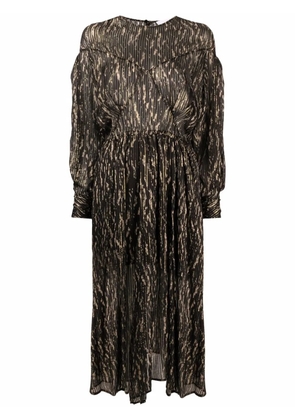 IRO metallic abstract-print midi dress - Black