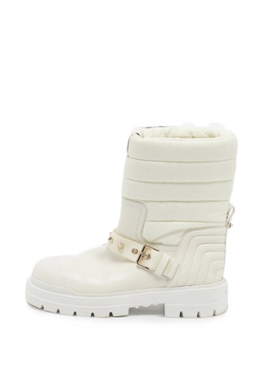 Valentino Garavani Pre-Owned Rockstud biker boots - Neutrals