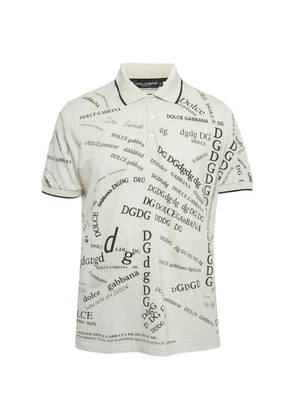 Dolce & Gabbana Pre-Owned DG lettering polo shirt - Neutrals