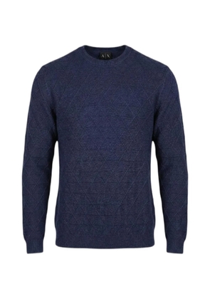 Emporio Armani diamond-knit sweater - Blue