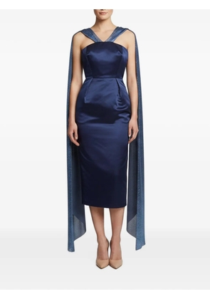 424 metallic-effect midi dress - Blue