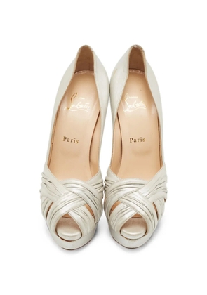 Christian Louboutin Pre-Owned peep-toe platform pumps - Silver