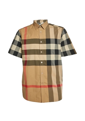 Burberry Pre-Owned check-print short-sleeve shirt - Neutrals