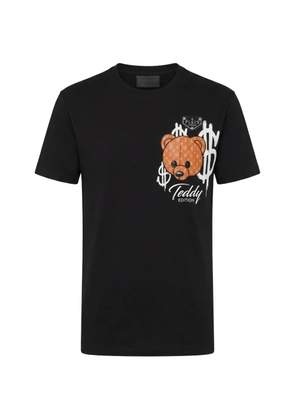 Philipp Plein jersey T-shirt Teddy crest - Black