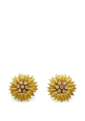 Christian Dior Pre-Owned 1980s sunflower earrings - Gold