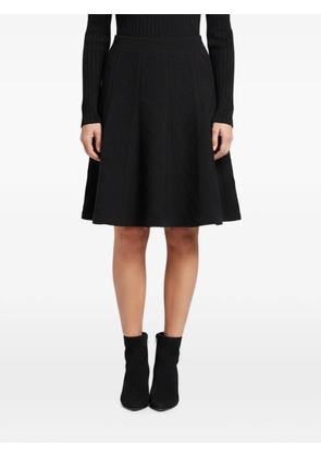SANDRO ribbed flared midi skirt - Black