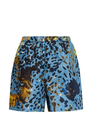 FENDI abstract-print shorts - Blue