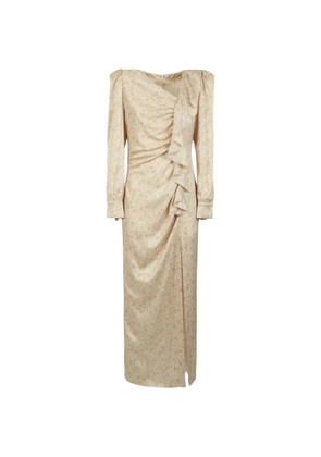 Alessandra Rich jacquard maxi dress - White