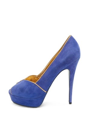 Saint Laurent Pre-Owned suede heeled pumps - Blue