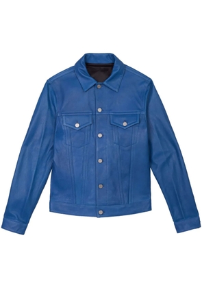 Purple Brand leather shirt jacket - Blue