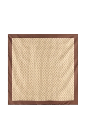 Gucci printed silk twill scarf - Neutrals