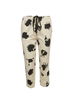 Marni Pre-Owned floral-print straight-fit trousers - Neutrals