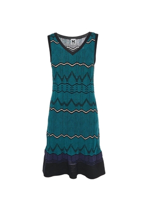 Missoni Pre-Owned chevron A-line mini dress - Blue