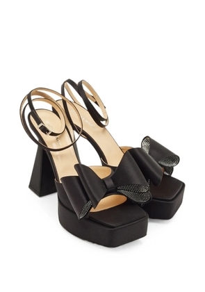 MACH & MACH Le Cadeau bow-detail platform sandals - Black