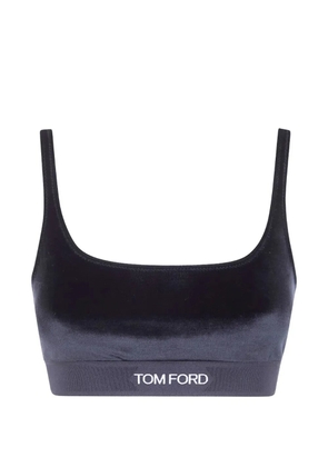 TOM FORD velvet bralette - Blue