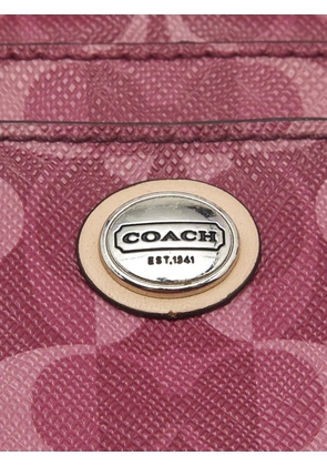 Coach Signature coated canvas lanyard cardholder - Pink