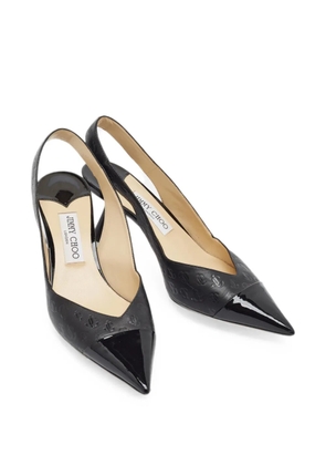 Jimmy Choo Pre-Owned Liya logo-embossed slingback pumps - Black