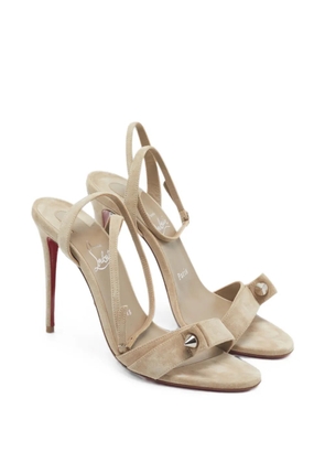 Christian Louboutin Pre-Owned Umberta studded sandals - Neutrals