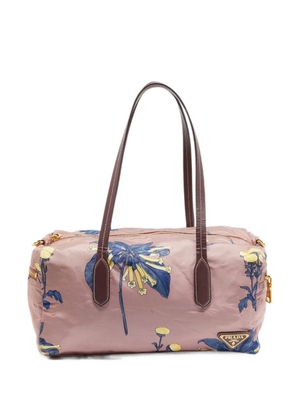 Prada Pre-Owned floral-print satchel bag - Pink