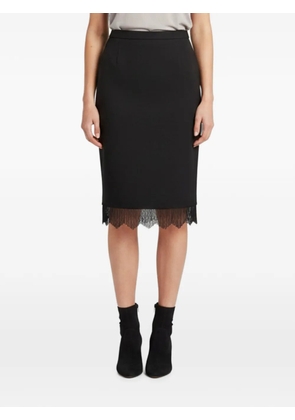 Chloé Pre-Owned beaded-fringes midi skirt - Black