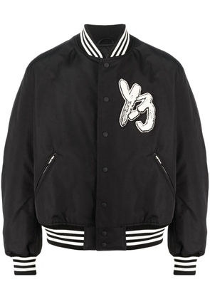 Y-3 logo-patch bomber jacket - Black