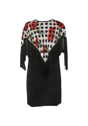 Dolce & Gabbana Pre-Owned polka-dot fringed mini dress - Black