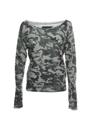 Zadig&Voltaire camouflage-print long-sleeve cashmere jumper - Grey