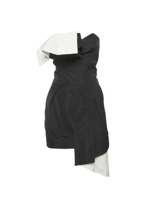 Alexandre Vauthier asymmetrical pleated mini dress - Black