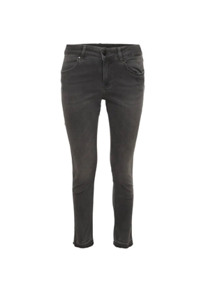 Lanvin Pre-Owned striped embroidered jeans - Grey