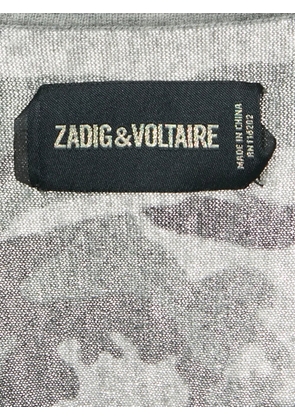 Zadig&Voltaire camouflage-print long-sleeve cashmere jumper - Grey