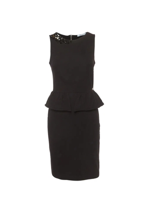 Blumarine embellished peplum midi dress - Black