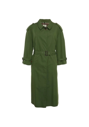 Gucci Pre-Owned belted gabardine trench coat - Green
