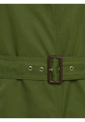 Gucci Pre-Owned belted gabardine trench coat - Green