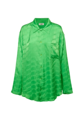 Balenciaga Pre-Owned monogram-pattern button-down shirt - Green