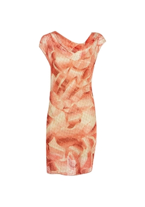Missoni Pre-Owned cowl-neck mini knitted dress - Orange