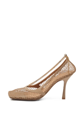 Bottega Veneta Pre-Owned Stretch mesh heeled pumps - Neutrals