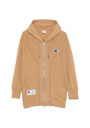 Undercover logo-patch triple-zip hoodie - Neutrals