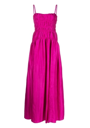 Simkhai shirred-panel maxi dress - Pink
