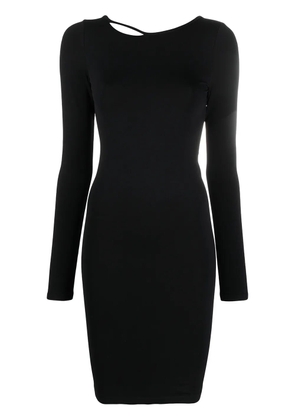 Helmut Lang V-back long-sleeved dress - Black