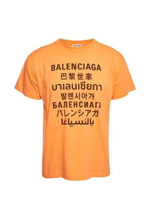 Balenciaga Pre-Owned logo-print oversized T-shirt - Orange
