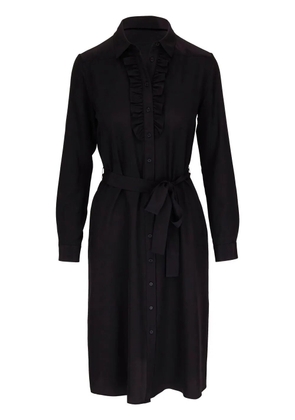 Nili Lotan ruffle-trim shirt dress - Black