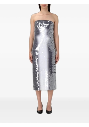 Max Mara sequin-embellished strapless midi dress - Grey